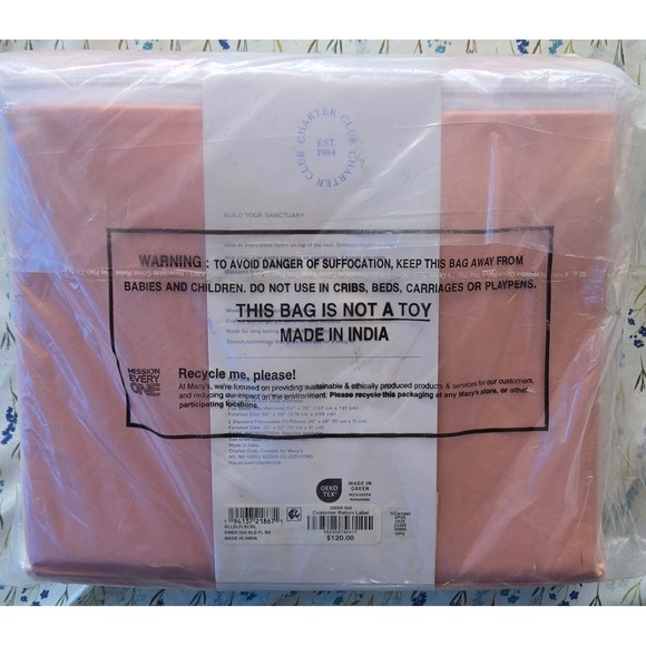 Charter Club Other - Charter Club Damask Full Sheet Set 550 Thread Count 100% Cotton Rose Pink New
